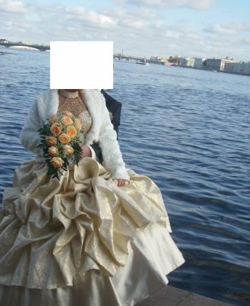 Накидка из искуственного меха, молочного цвета Санкт-Петербург