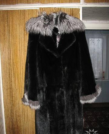Норковая шуба с воротником из чернобурки Екатеринбург