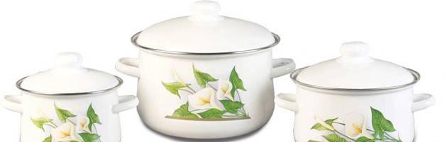 Кастрюли, баки, ведра, набор кастрюль эмаль Москва