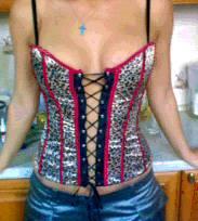 Корсет на косточках,красный леопард,очень сексуа Санкт-Петербург