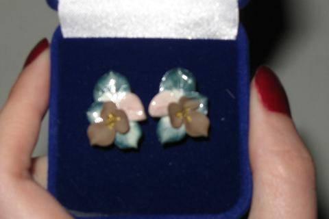 Фарфоровые серьги, авторская работа Казань