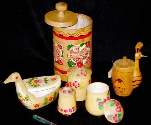 Деревянная расписная посуда Москва