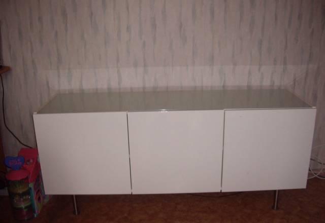 Белая лакированная тумба под тв Москва
