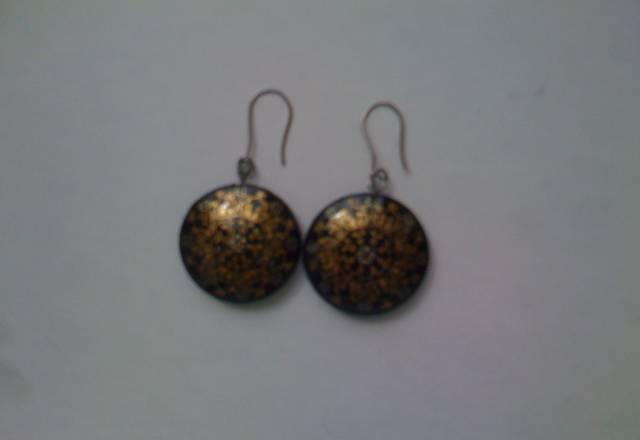 Серьги. дерево. роспись Москва