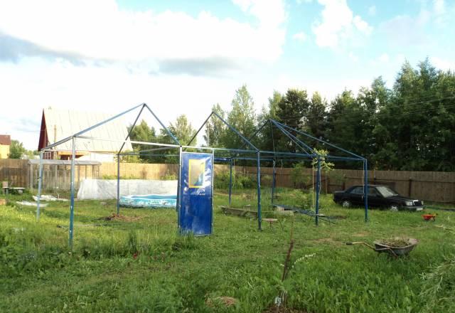 Шатер б/у 5x10 каркасно-тентовый желто синий Москва