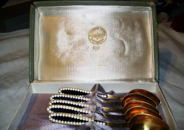 Ложки - серебро - набор 5 шт Москва