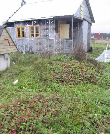 Продается 8 соток с щитовым домом 80 км. по Ленинг Клин