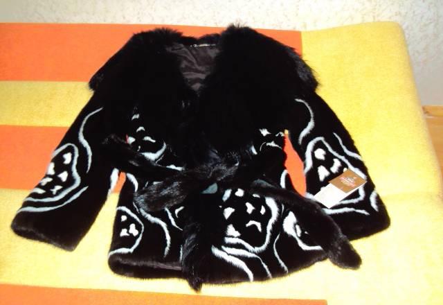 Норковая шуба с воротником лисы Москва