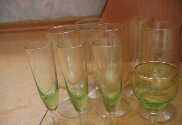 Набор бокалов из тонкого стекла, 60-е гг Москва