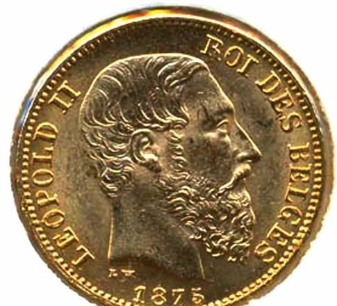 20 Франков 1875 года-Золото-UNC Москва