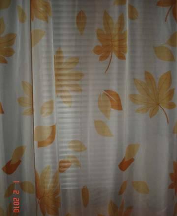Шторы из вуали с желтыми листьями Москва
