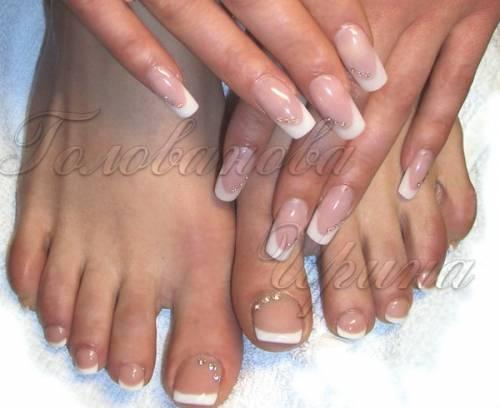 Наращивание ногтей акрилом,гелем.Маникюр Москва