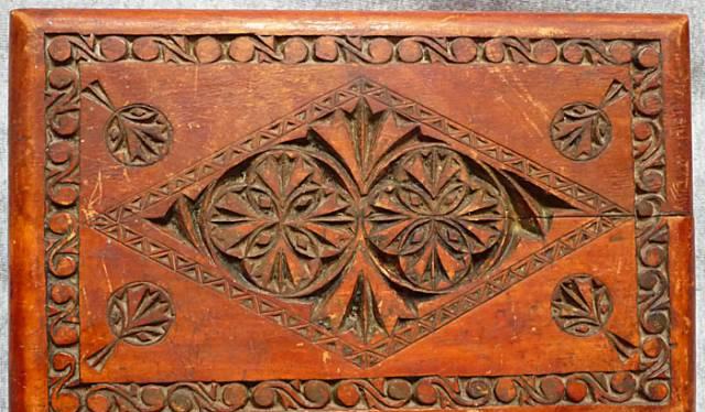 Шкатулка, дерево, резьба, Абрамцево, 19 в Москва