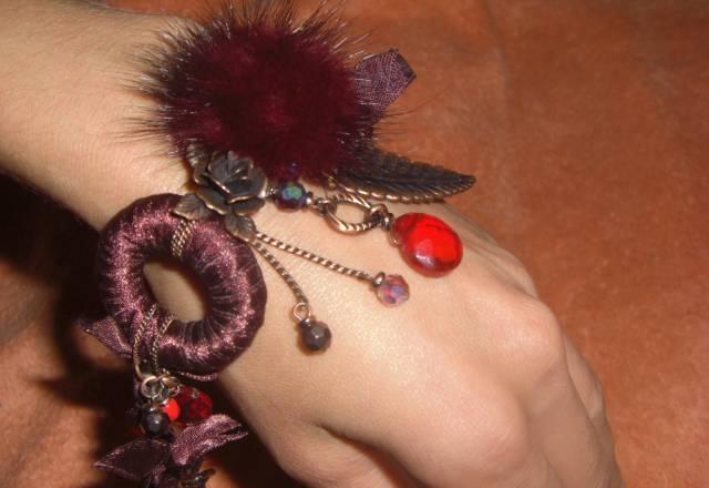 Браслет (металл, норка,атлас, пластик) Москва