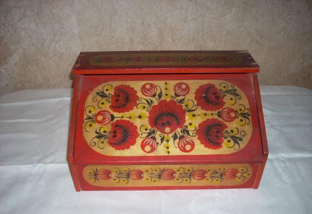 Хлебница с хохломской росписью Москва