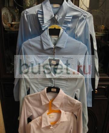 Рубашки для девочки рост 140 школьные голубые Санкт-Петербург