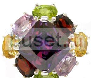 Перстень с натуральными камнями серебро 925 пробы Смоленск