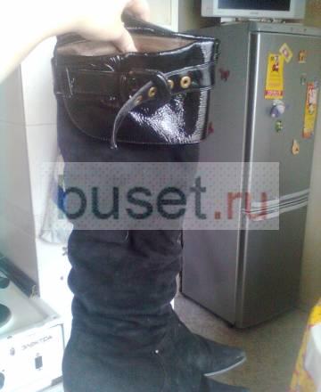 Сапоги-ботфорты замша р.39-40 Москва