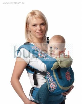 Слинго-рюкзак Цветочный Рай " I love mum" Москва