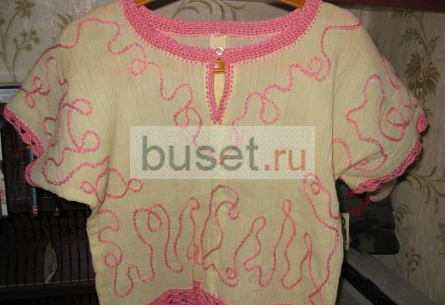 Футболка с бусинками вышитая на 5-8 лет Санкт-Петербург