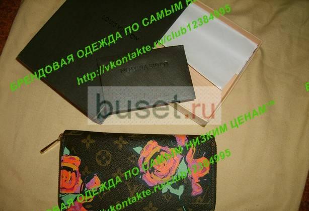 Кошелёк LV Louis vuitton Натуральная кожа с цветко Санкт-Петербург