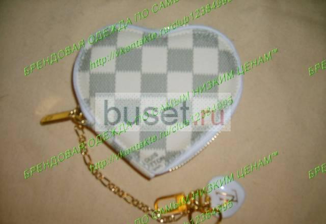 Кошелек LV Louis Vuitton Сердце Коричневое и белое Санкт-Петербург