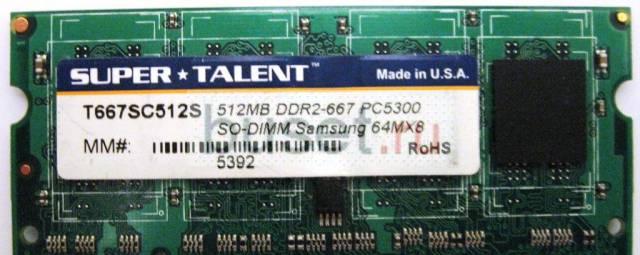 Память SO-dimm 512Mb DDR2-667 Москва