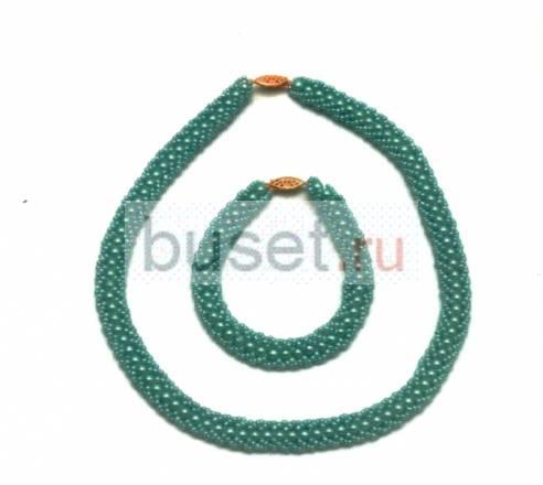 Колье и браслет голубые Верещагино