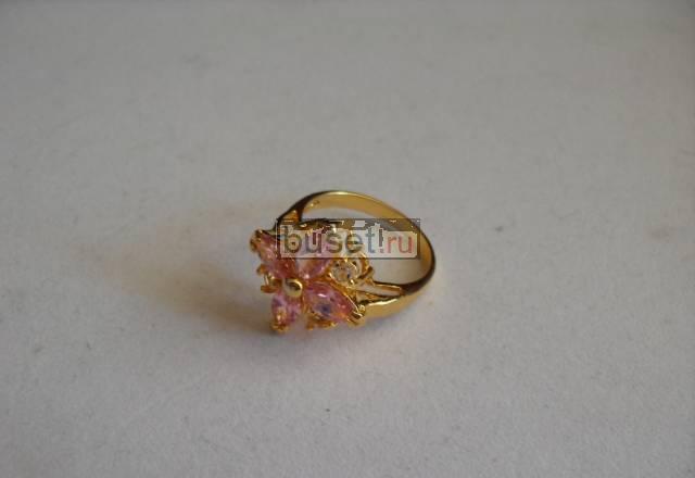 Бижутерия Де Люкс. Кольцо с розовыми сапфирами Москва