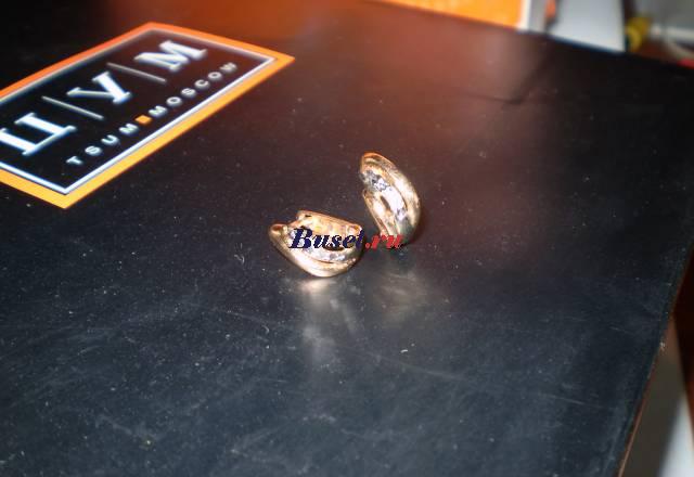 Серьги из белого и розового золота Москва