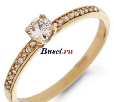 Изящное колечко белое золото и 19 брилл р.17 Москва