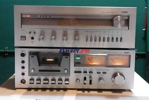 Ресивер aiwa AX-7300E в месте с кассетной декой A Москва