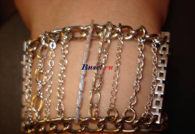 Металлический браслет из цепочек Москва