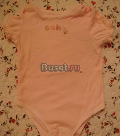 Розовое боди First impressions с вышивкой Baby Москва