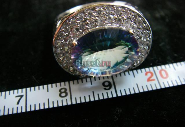 Кольцо из серебра с мистическим топазом Москва