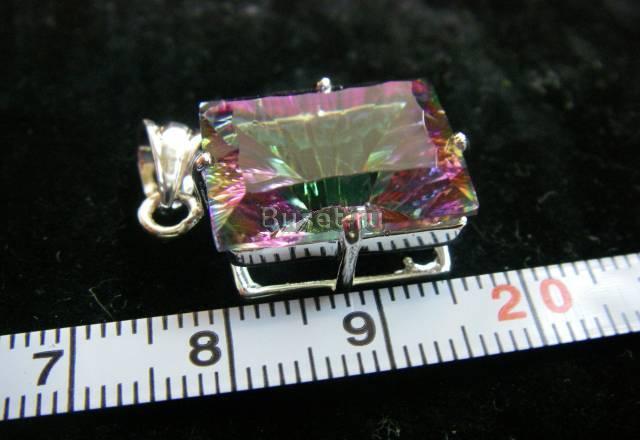 Подвеска из серебра с мистическим топазом Москва