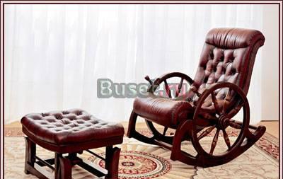 Кресло-качалка и пуф-подставка для ног Москва