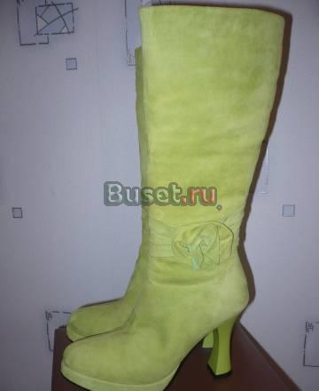 Сапоги зимние замшевые на иск.меху, новые, р.38 Москва