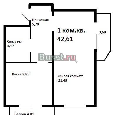 Г. Краснодар фмр 1 ком.кв. 42,61 кв.м. от застройщ Краснодар