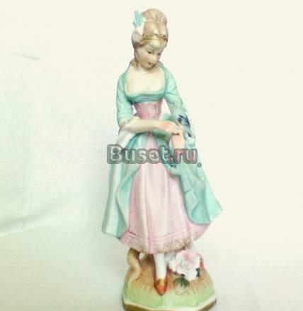 Барышня с птицей Статуэтка Фарфор Европа 50-е гг Владивосток