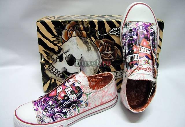 Кеды ED hardy розовые Москва