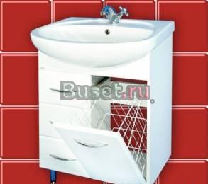 Тумба+раковина с бельевой корзиной Москва