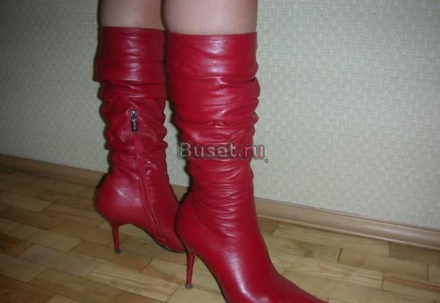 Сапоги красные итальянские 36-37 Санкт-Петербург