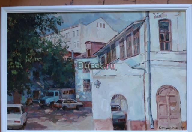 Картина маслом "Бабушкин дворик" Бармина Мария Москва
