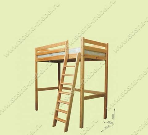 Кровать-чердак с ортопедическим матрацем Санкт-Петербург