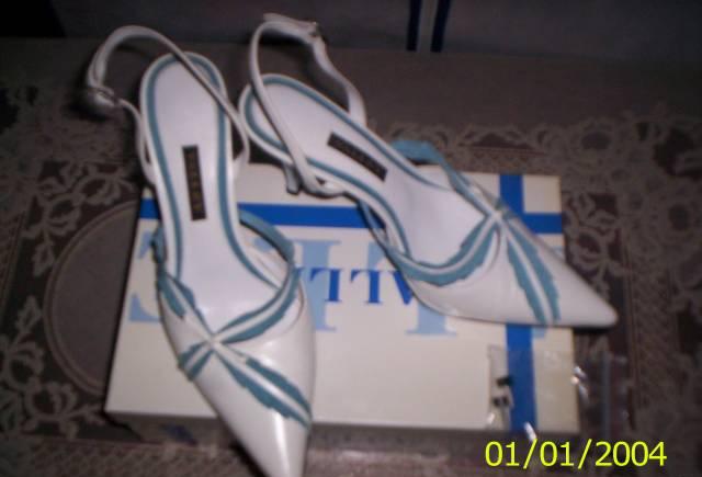 Туфли кожа, р. 39 или 39,5 белые, Россия Санкт-Петербург