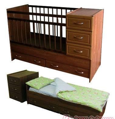 Детская кроватка с комодом Москва
