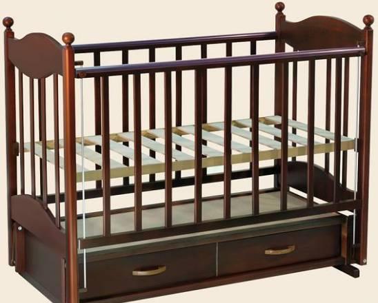 Элитная кроватка продольный маятник с матрацем Москва