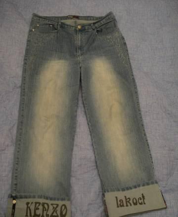 Капри джинсовые с надписями Санкт-Петербург