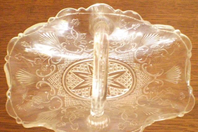 Конфетница с ручкой. Стекло, СССР, 1960-80-е гг Челябинск